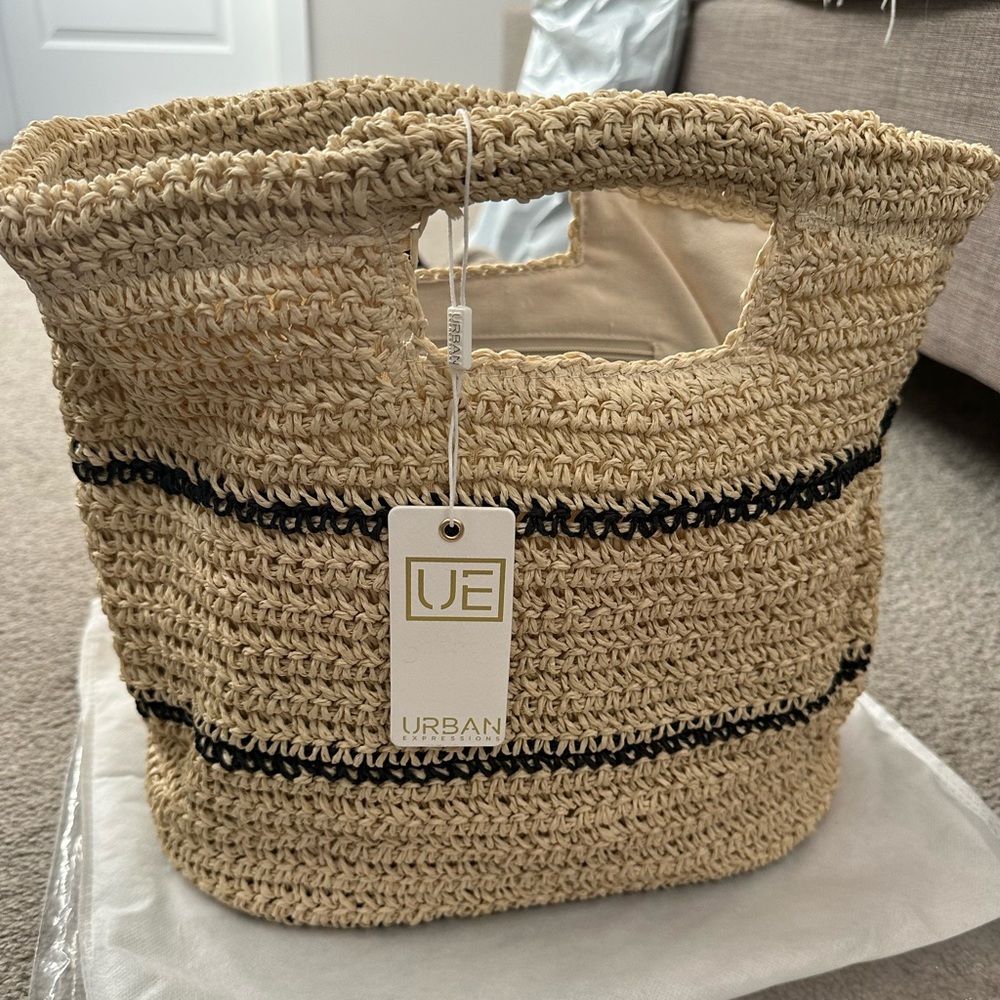 Vici Tan and Black Woven Tote